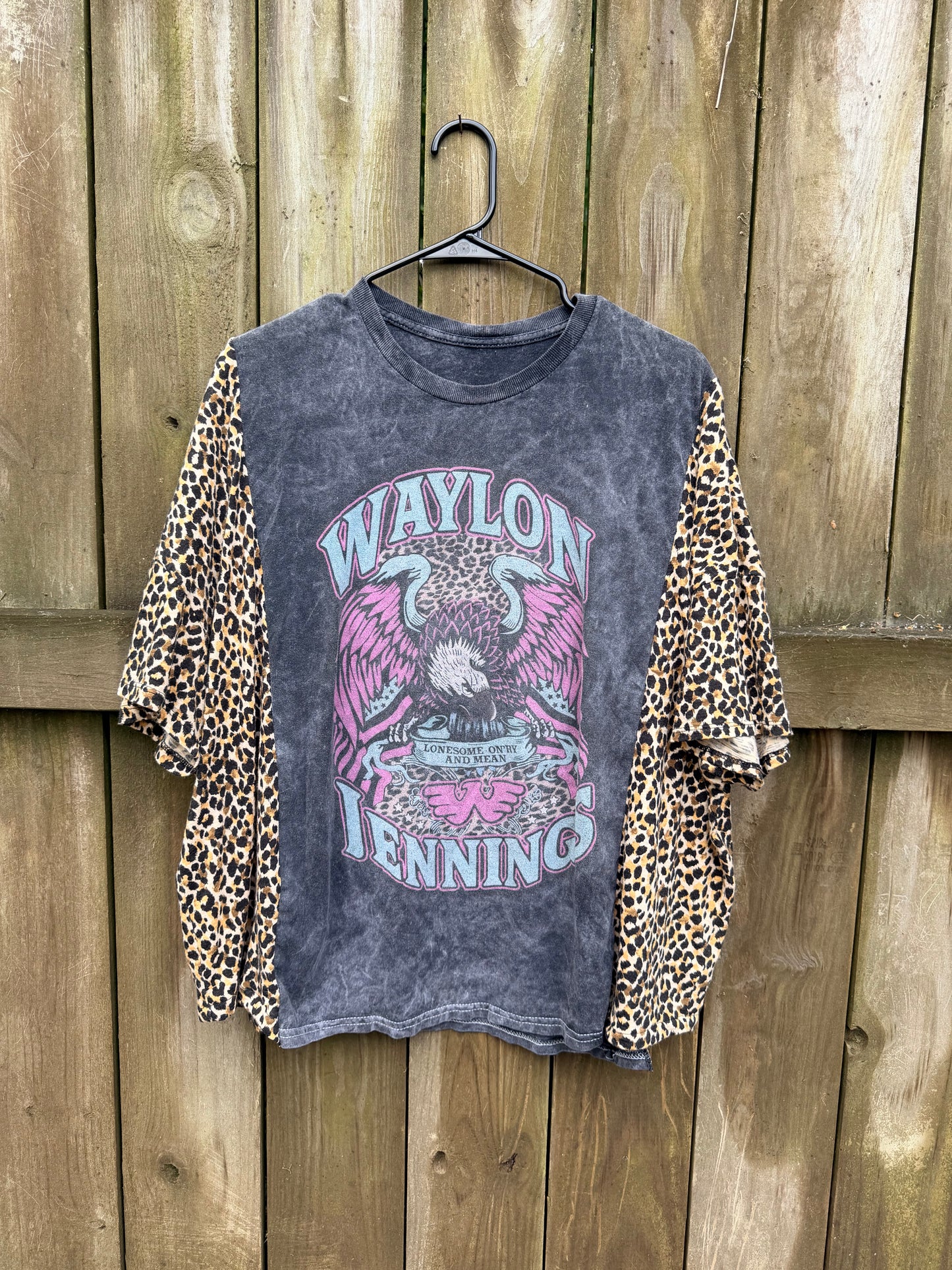 Waylon Jennings Cheetah Print Tee
