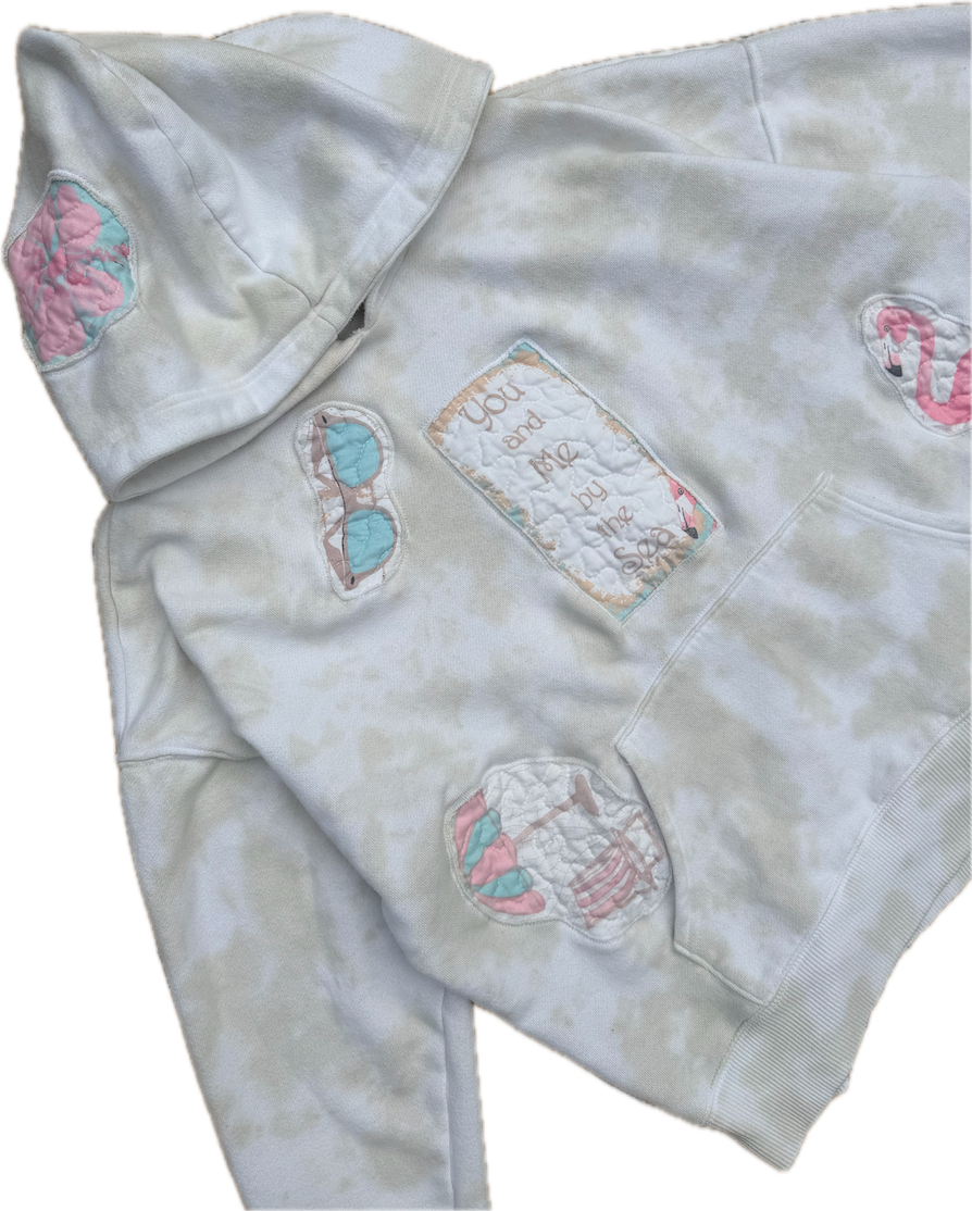 "You and Me by the Sea" patchwork Sweatshirt
