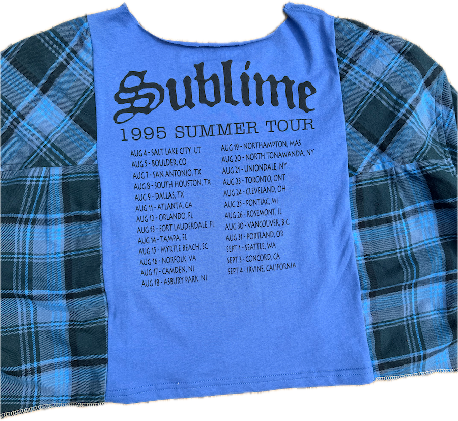 Sublime Blue Cropped Flannel