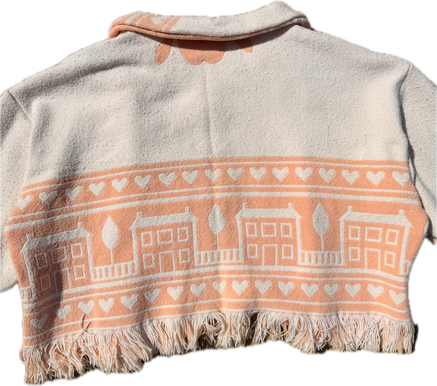 Sweetheart Fringe Blanket Jacket