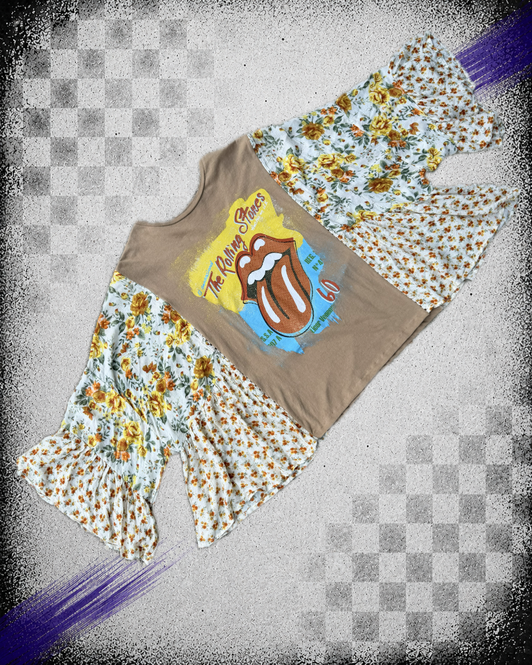 Rolling Stones Floral Bell Sleeve Tee