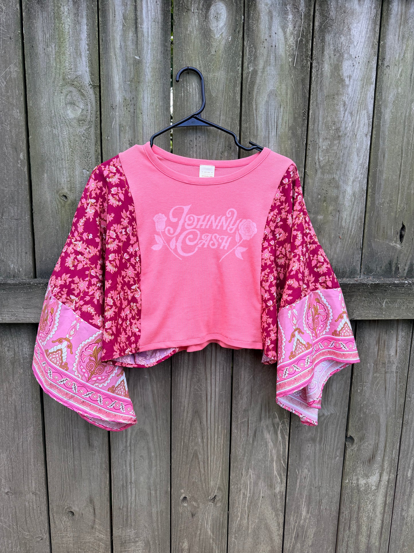 Johnny Cash Pink Boho Tee