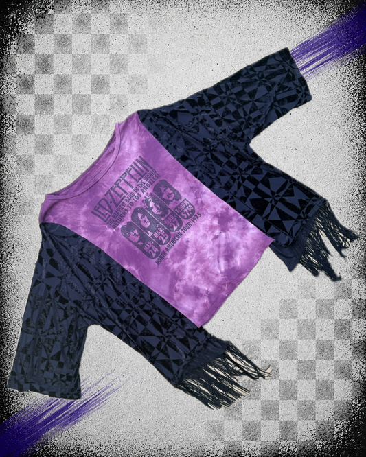 Led Zeppelin Fringe Sleeve Top