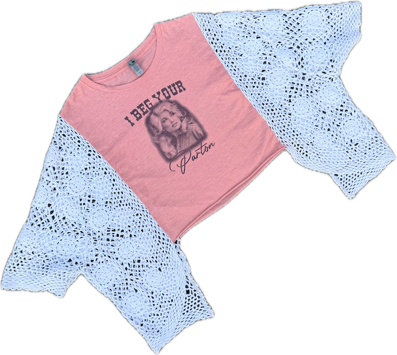 Dolly Parton crochet sleeves