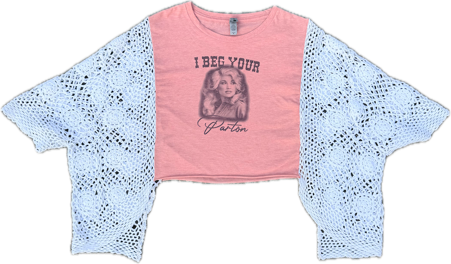 Dolly Parton crochet sleeves
