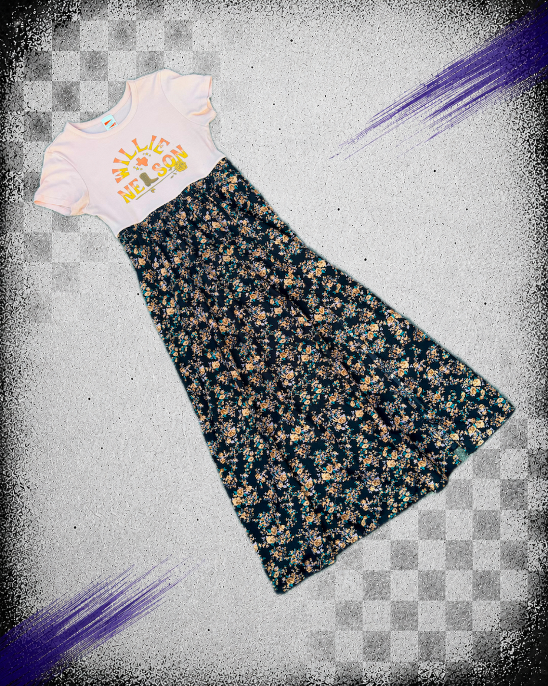 Willie Nelson Upcycled Maxi Dress
