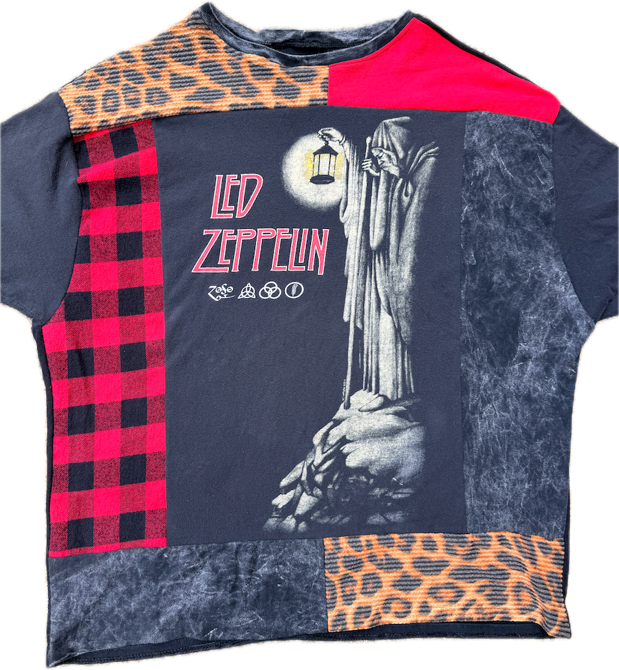 Led Zeppelin Cheetah Patchwork Tee