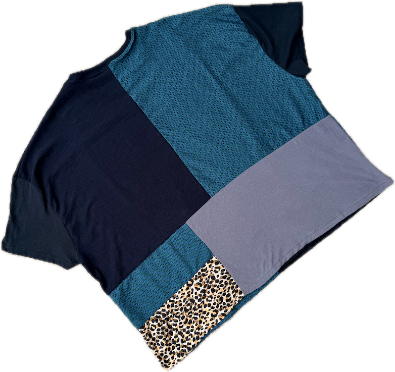 Rolling Stones Cheetah Patchwork Tee