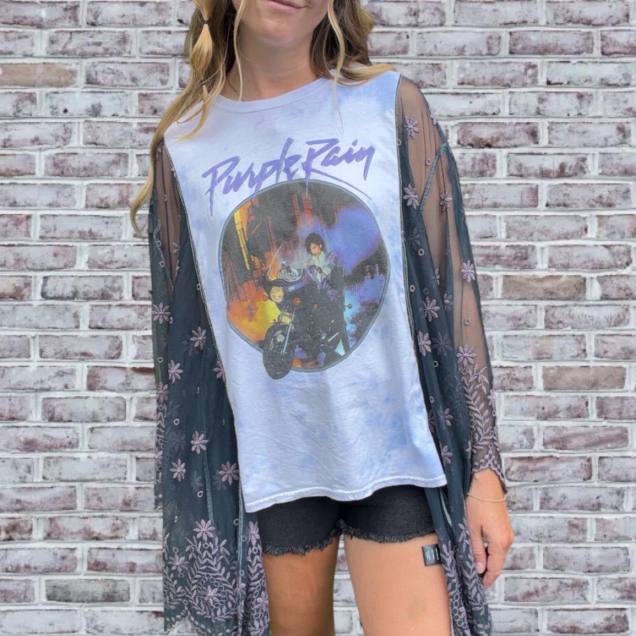 Prince Purple Rain Lace Boho Tee