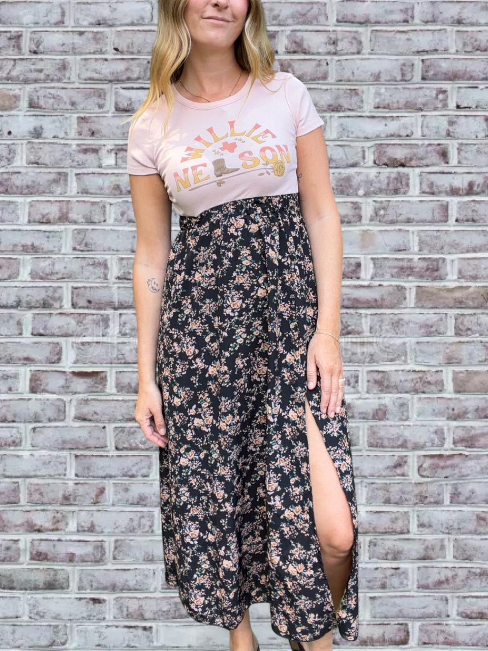 Willie Nelson Upcycled Maxi Dress