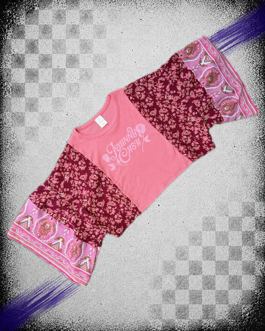 Johnny Cash Pink Boho Tee