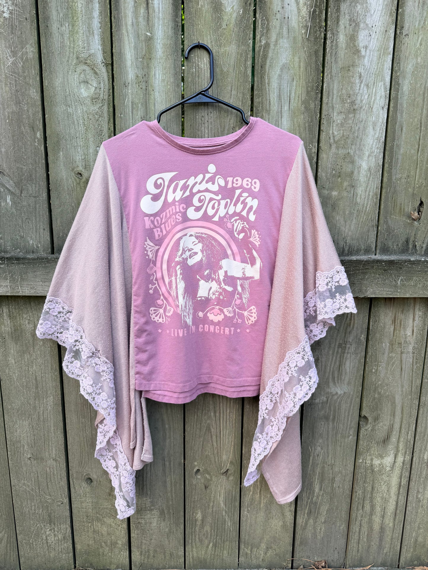Janis Joplin Pink boho tee