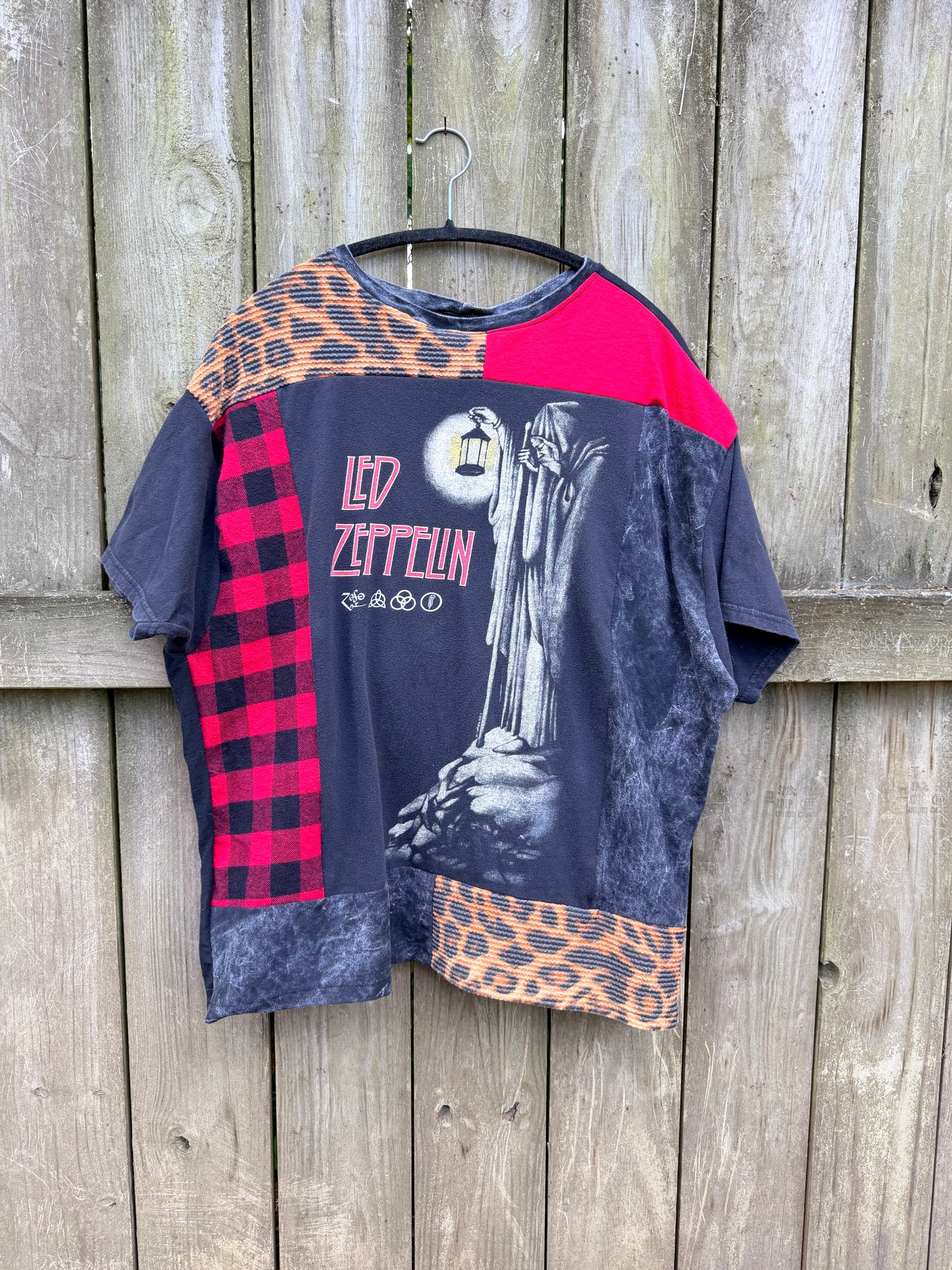Led Zeppelin Cheetah Patchwork Tee