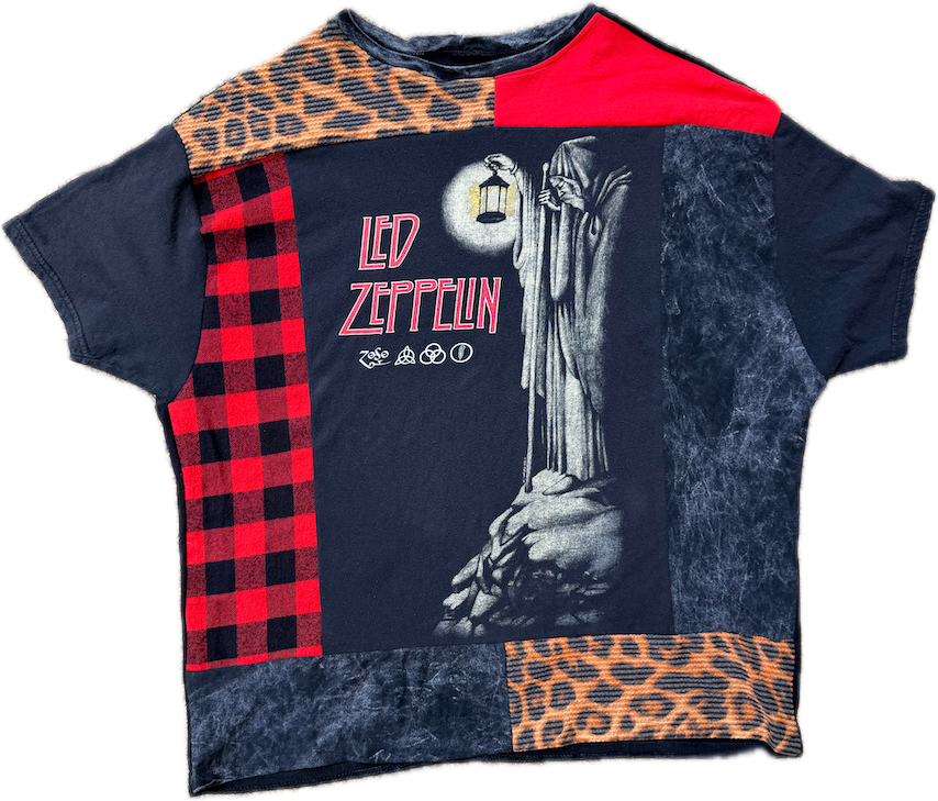 Led Zeppelin Cheetah Patchwork Tee