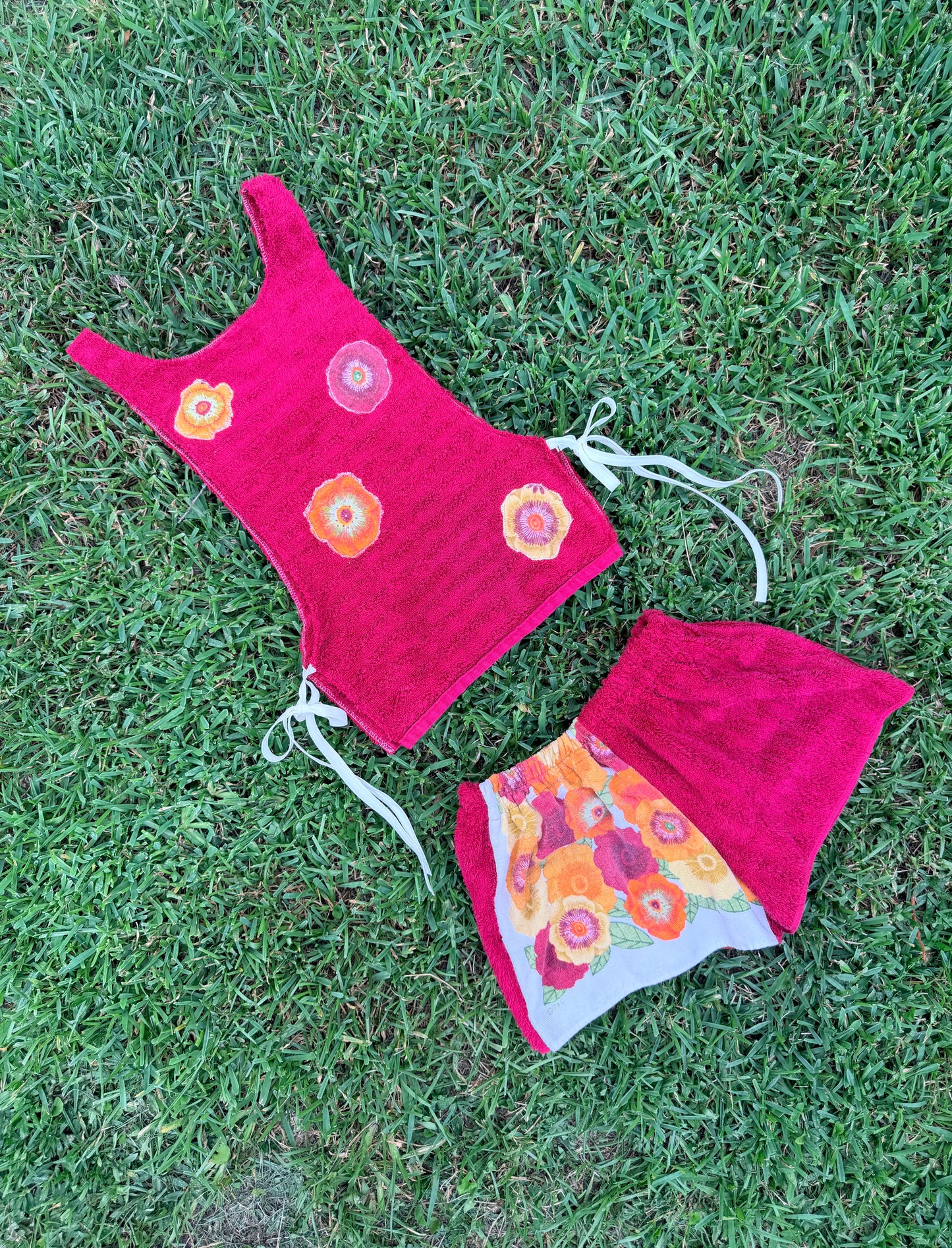 Sunset Bloom Two Piece Cover Up Set