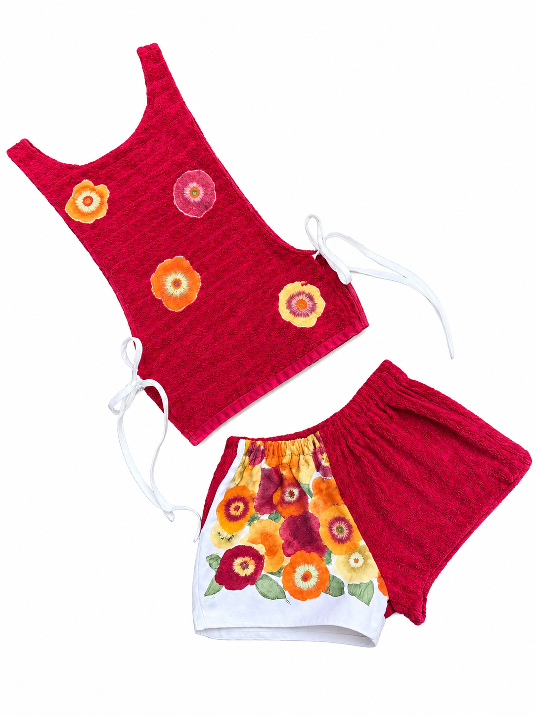 Sunset Bloom Two Piece Cover Up Set