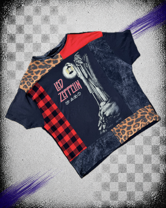 Led Zeppelin Cheetah Patchwork Tee