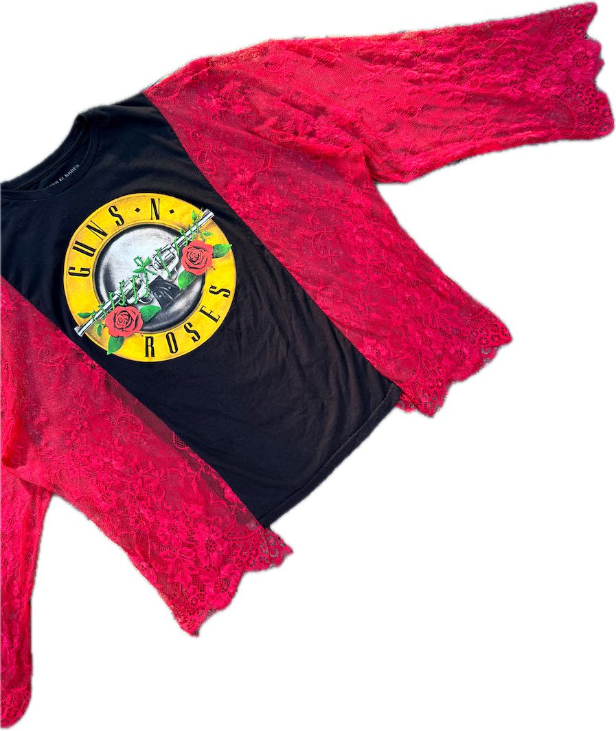Guns N Roses Red Lace tee