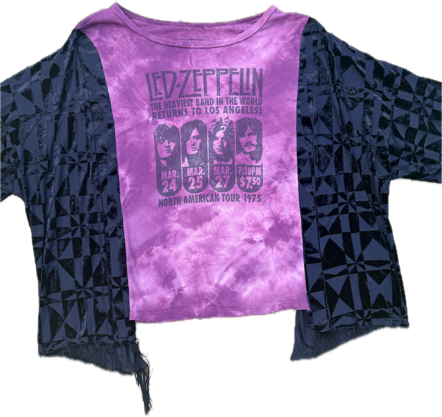 Led Zeppelin Fringe Sleeve Top
