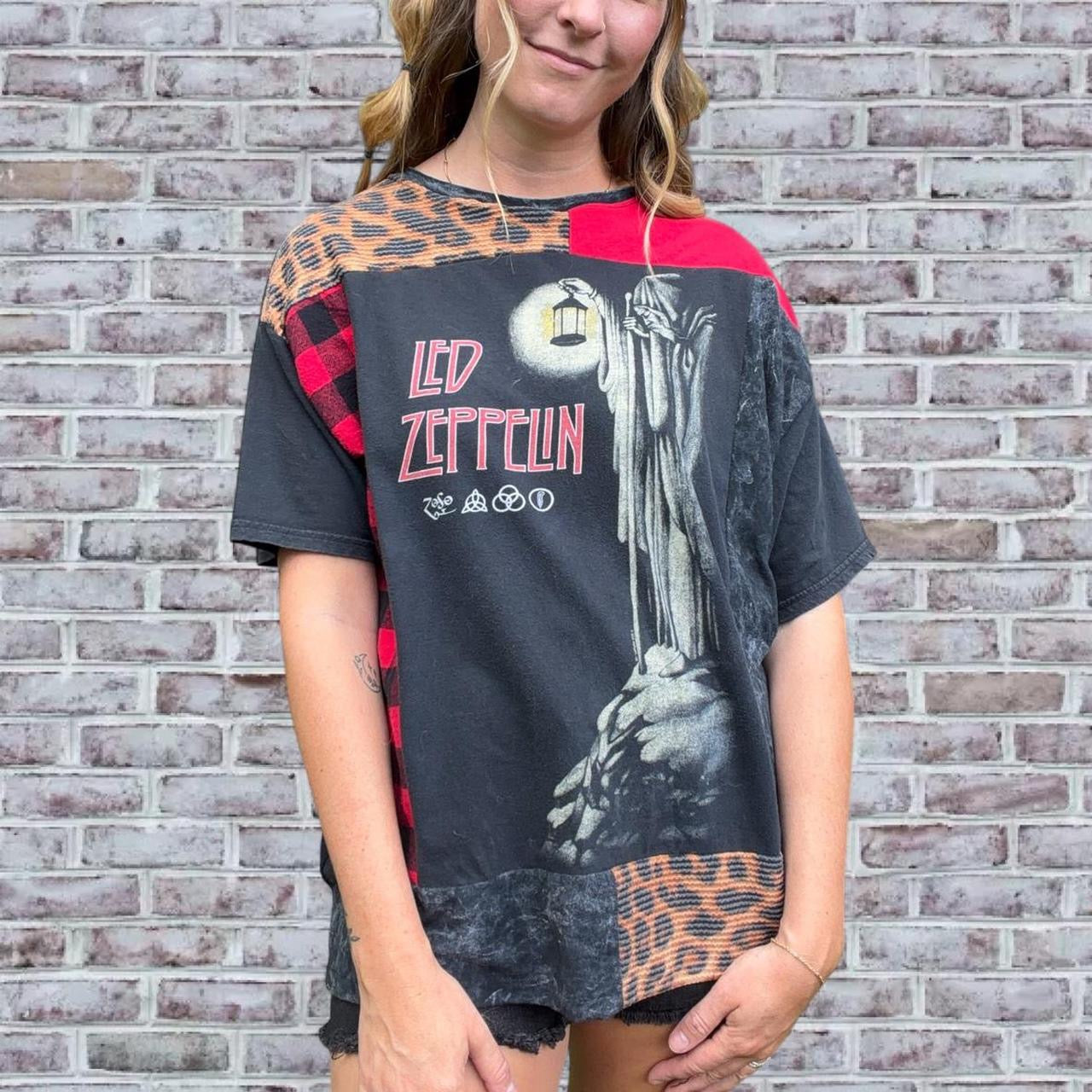 Led Zeppelin Cheetah Patchwork Tee