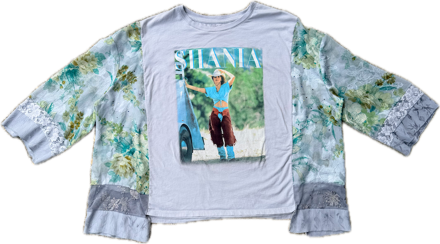 Shania Twain Gray Floral tee