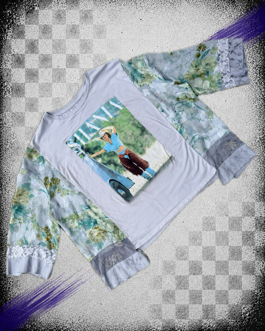 Shania Twain Gray Floral tee