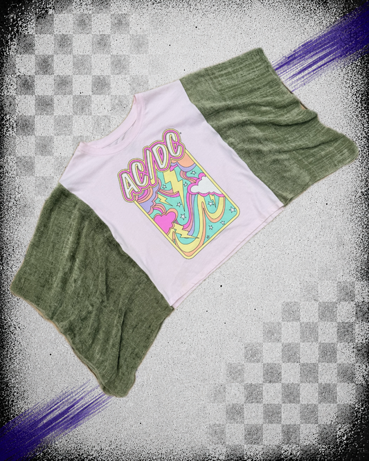 AC/DC Retro Blanket Sleeve Top