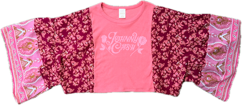 Johnny Cash Pink Boho Tee
