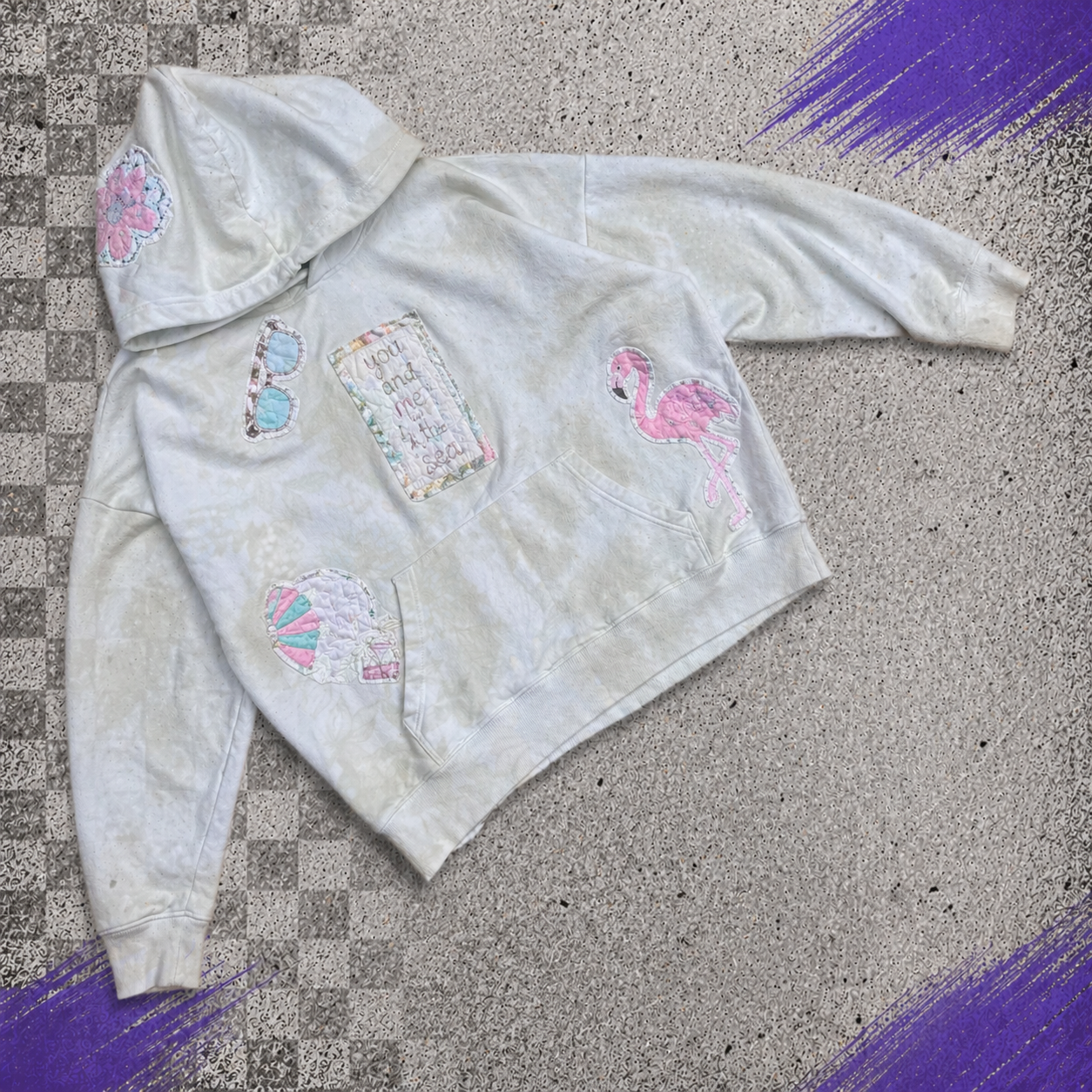 "You and Me by the Sea" patchwork Sweatshirt