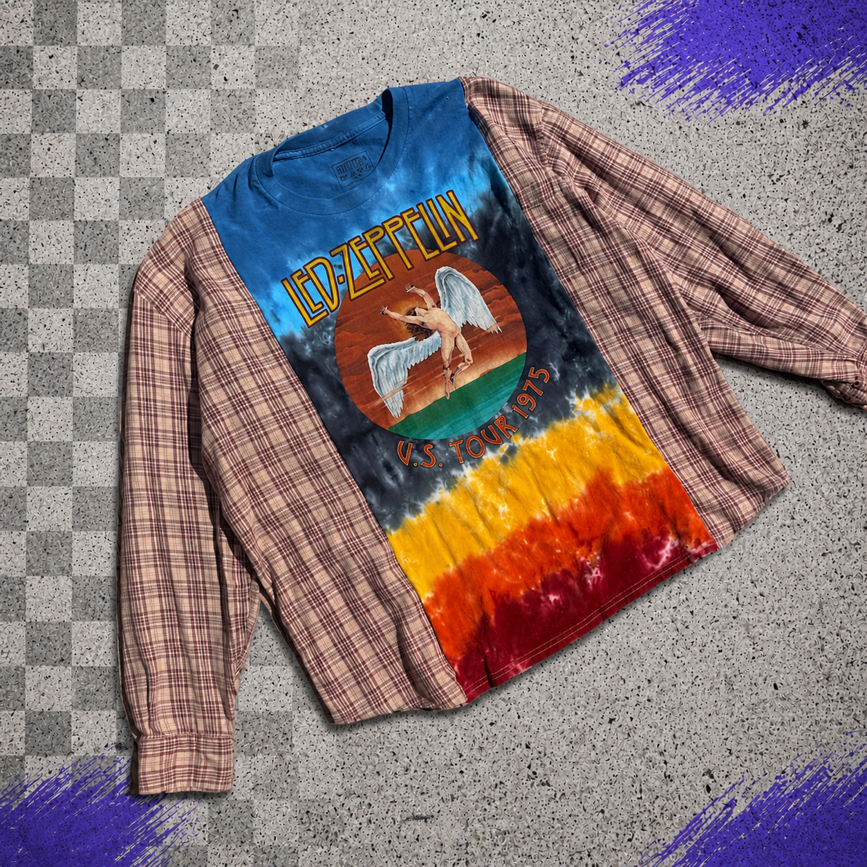 Led Zeppelin Tie Dye Flannel