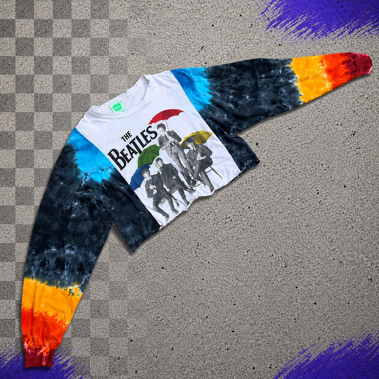 The Beatles Cropped Tie Dye