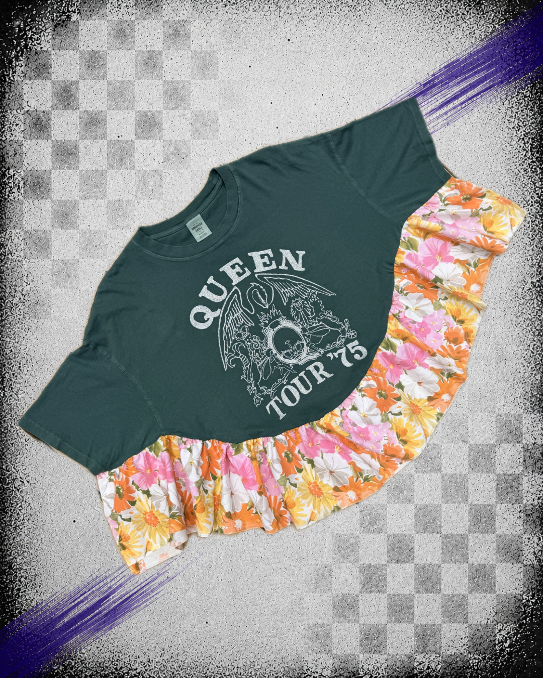 Queen Floral Ruffle Tee