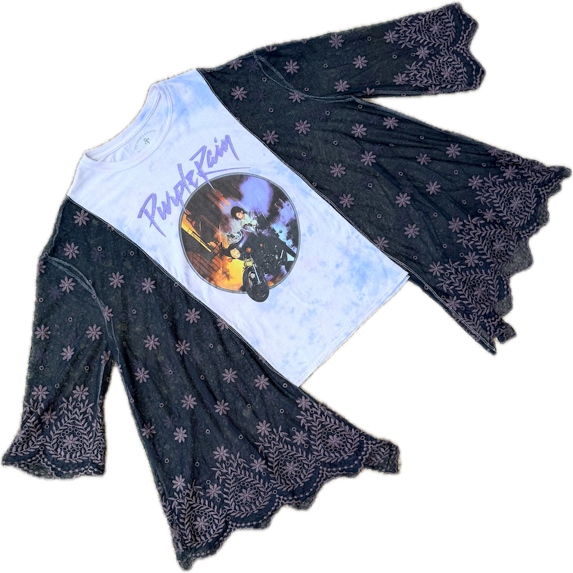 Prince Purple Rain Lace Boho Tee