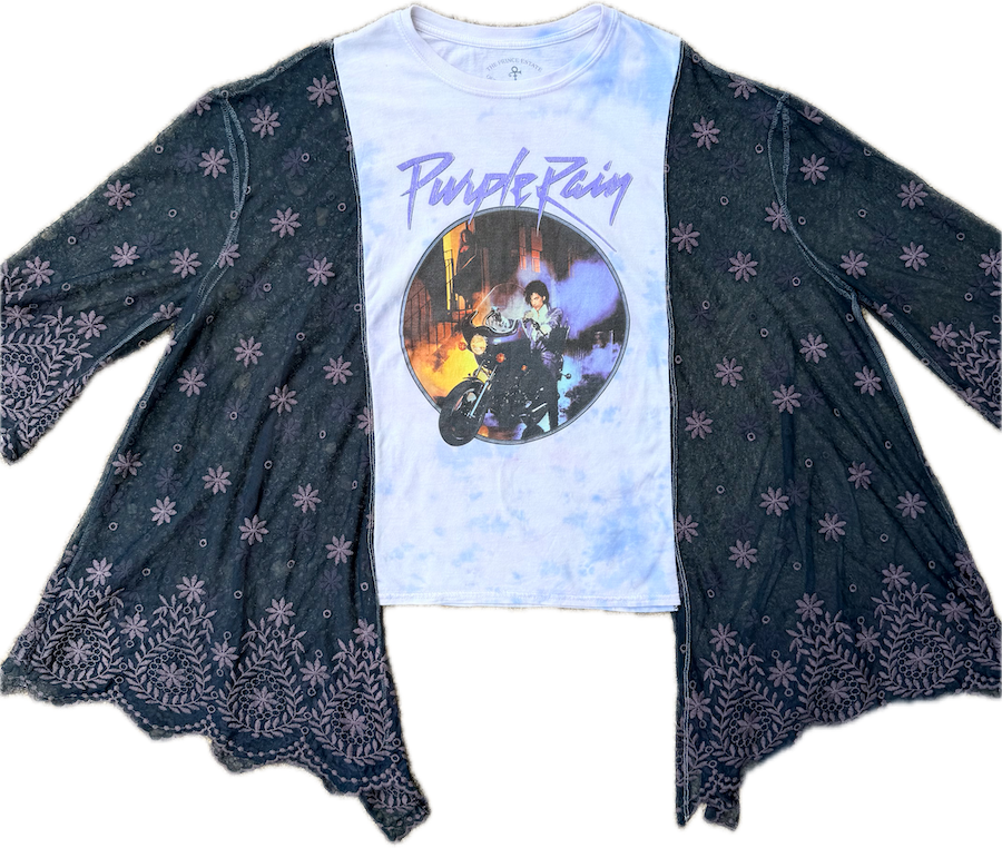 Prince Purple Rain Lace Boho Tee