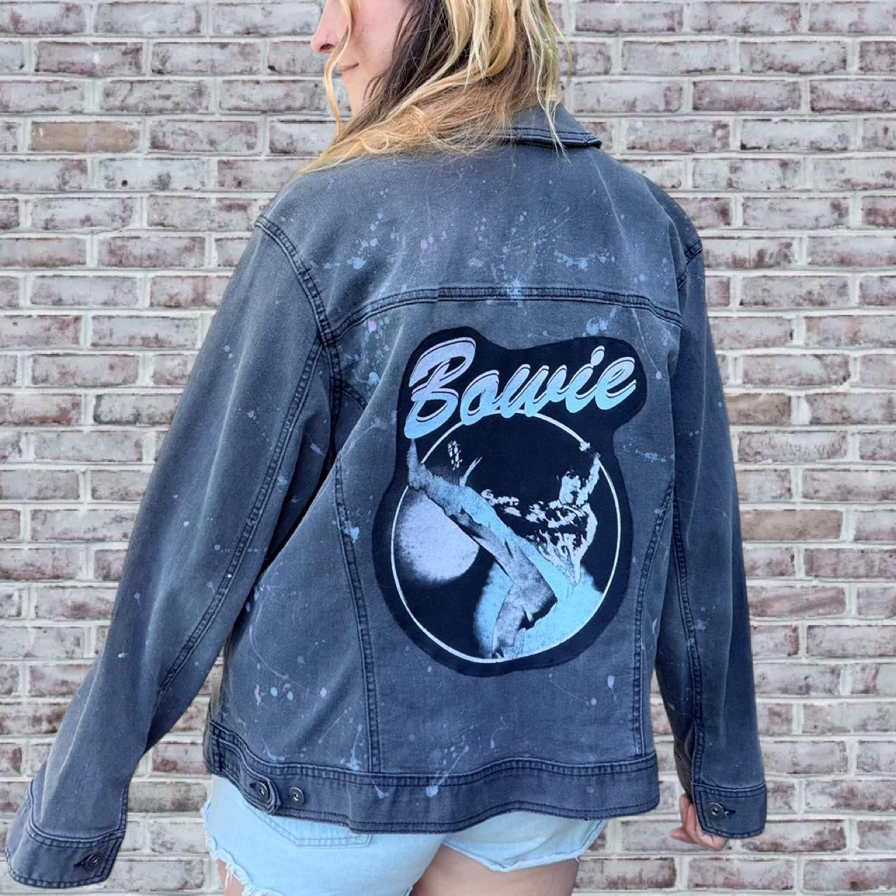 David Bowie Painted Denim Jacket