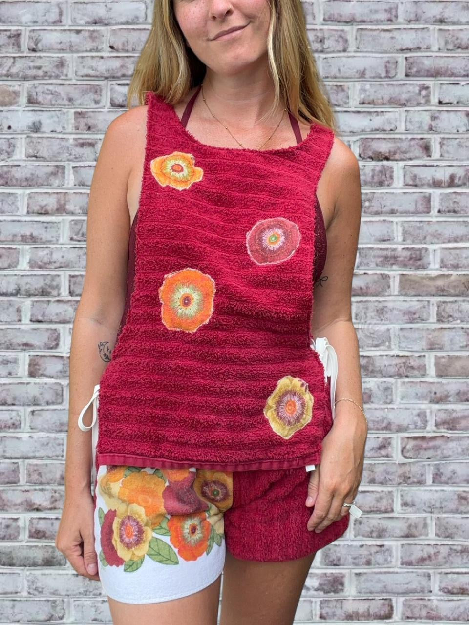 Sunset Bloom Two Piece Cover Up Set