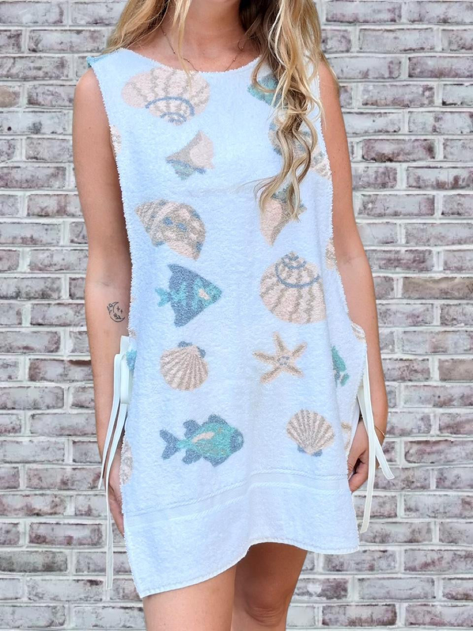 Coastal Seashell Cover Up Dress