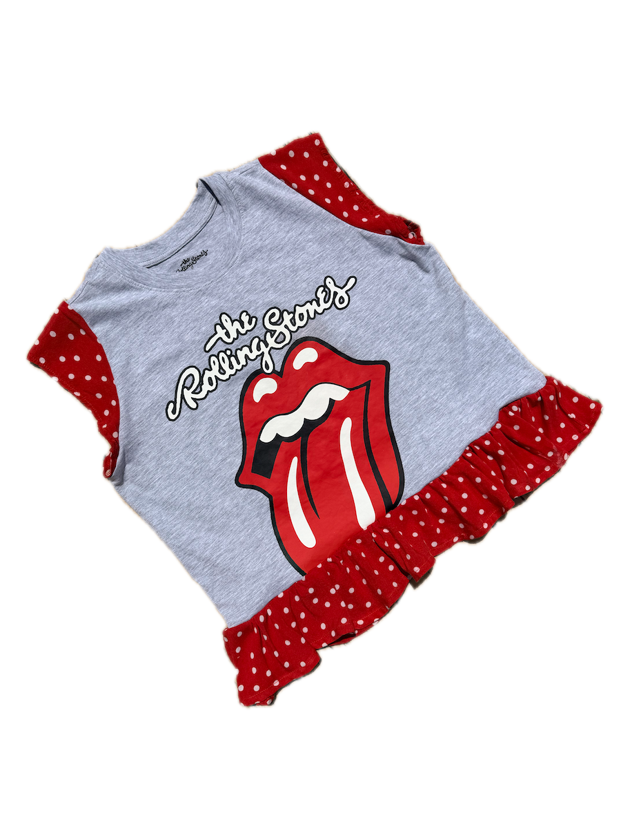 The Rolling Stones Polka dot Ruffle Top