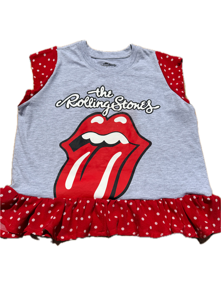 The Rolling Stones Polka dot Ruffle Top