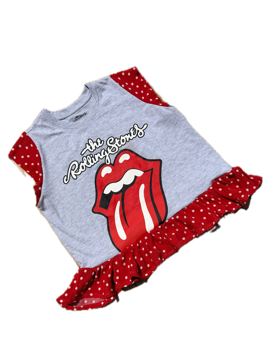 The Rolling Stones Polka dot Ruffle Top