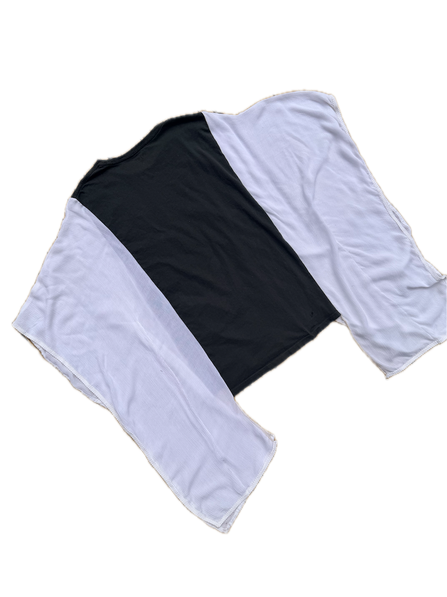 The Beatles Gray and White Boho Tee