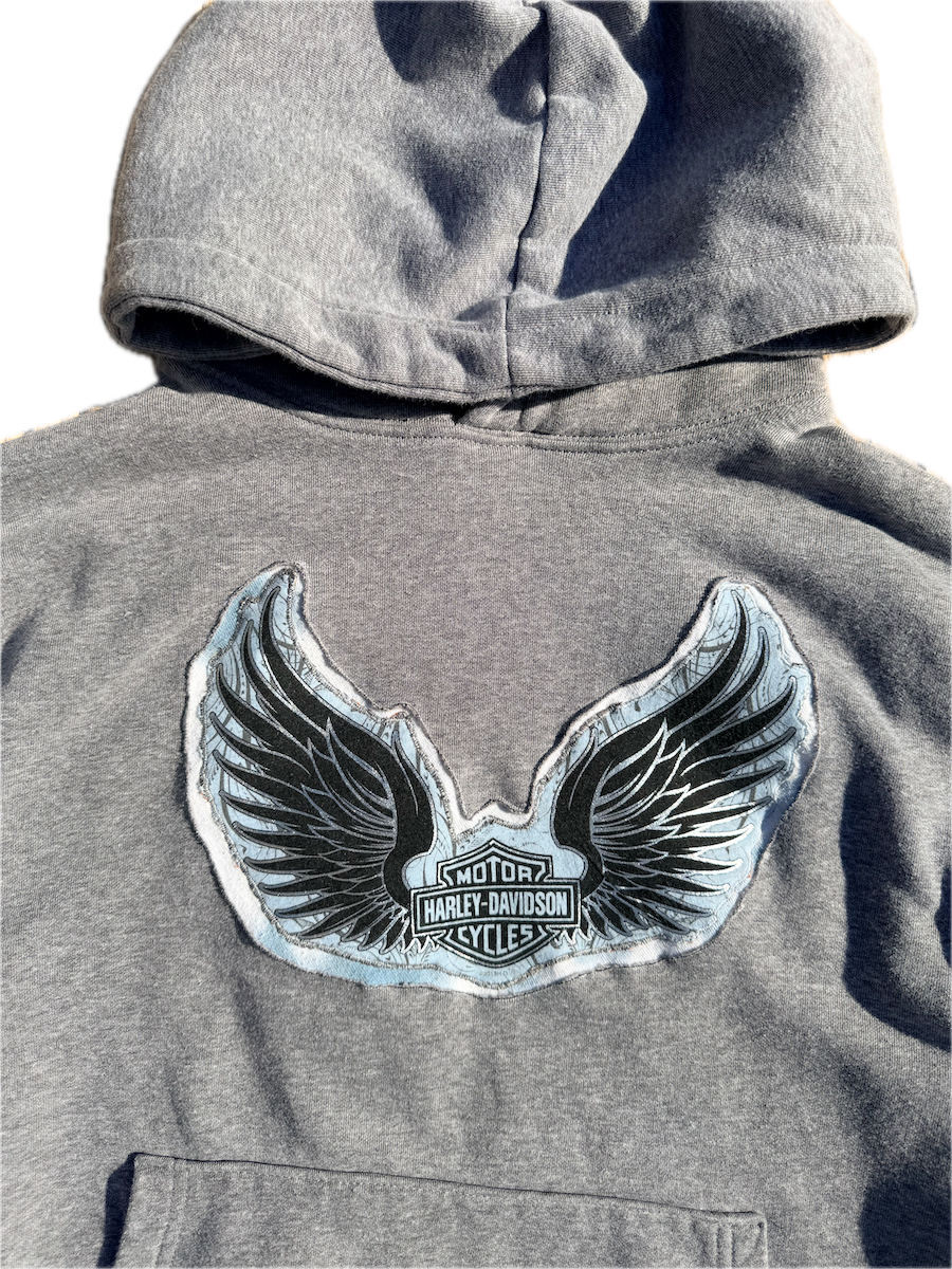 Harley Davidson Gray Wing Hoodie
