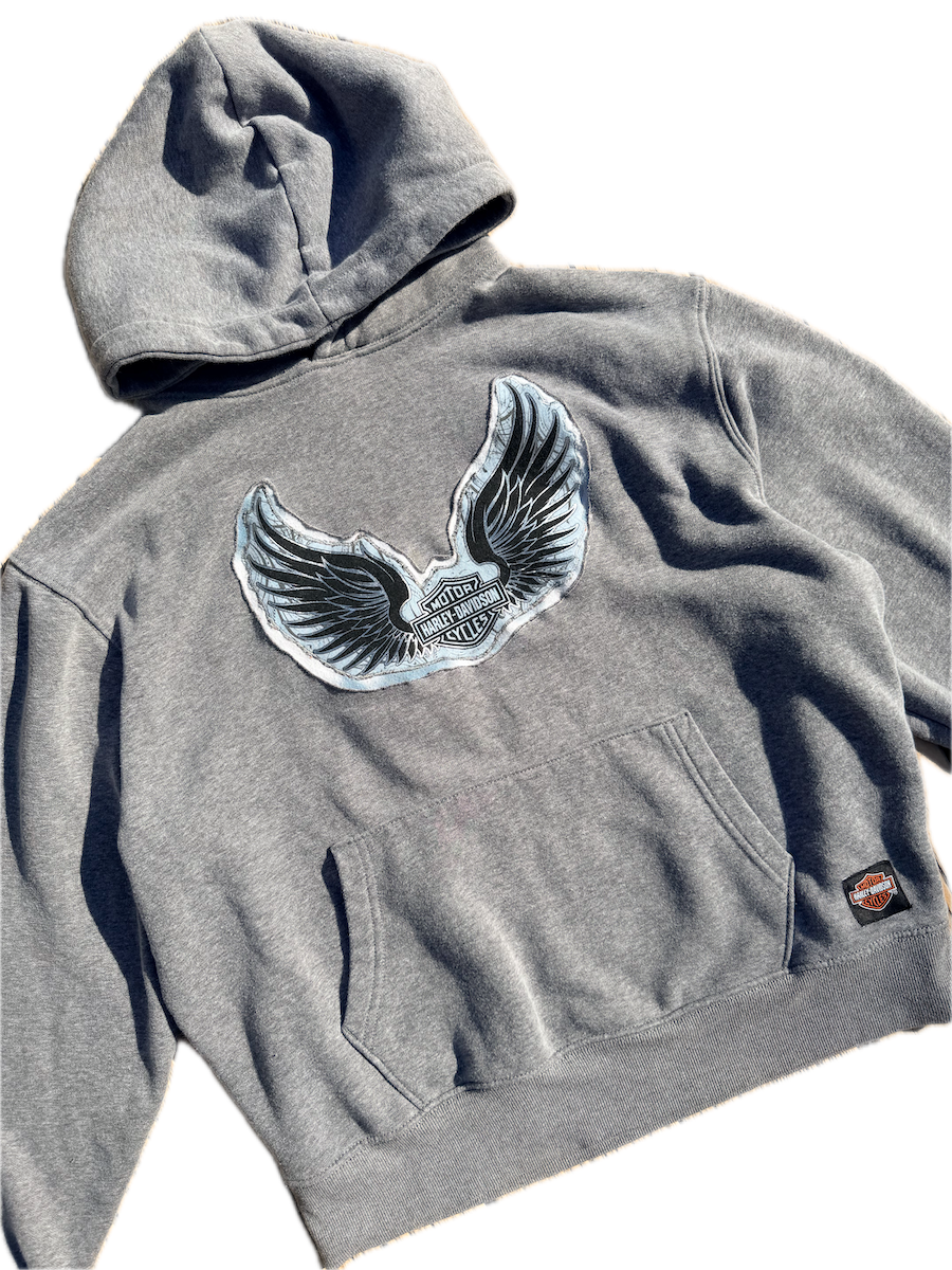 Harley Davidson Gray Wing Hoodie
