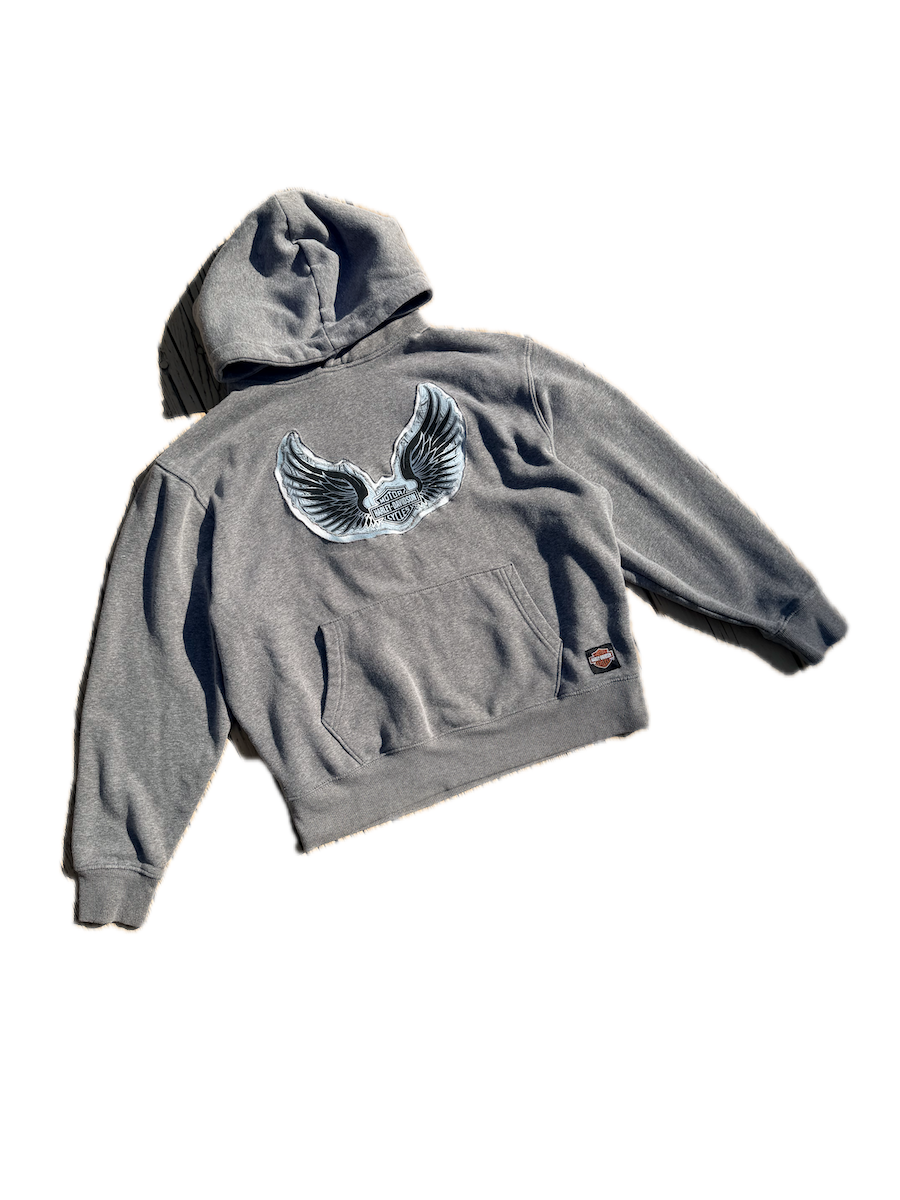 Harley Davidson Gray Wing Hoodie