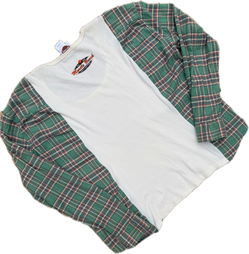 Harley Davidson Womans Green Flannel Tee