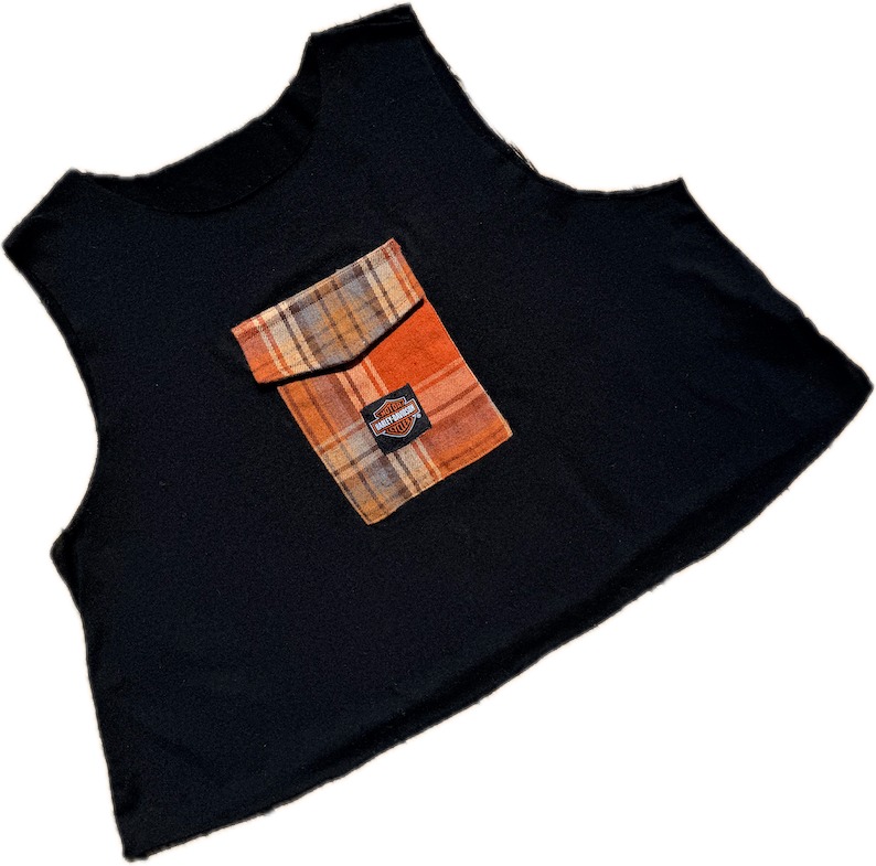 Harley Davidson Cropped Pocket Tank Top