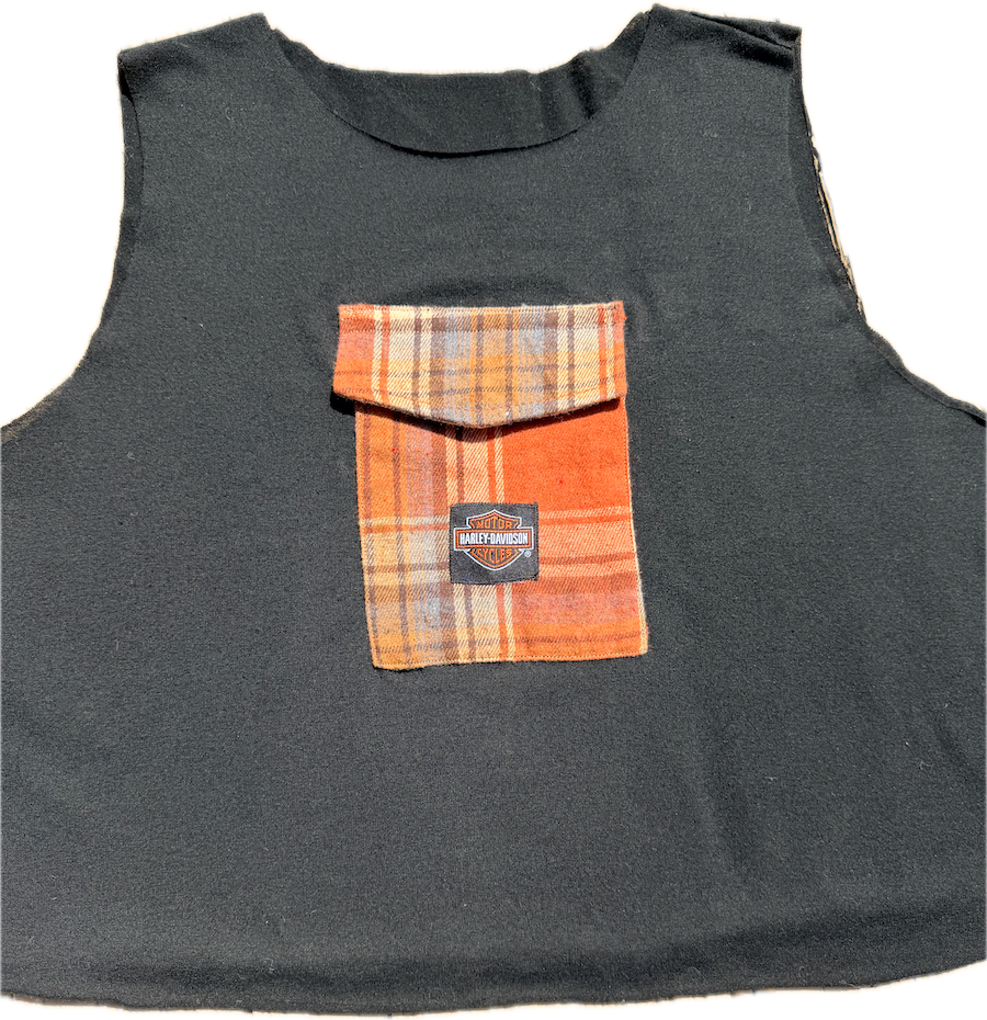 Harley Davidson Cropped Pocket Tank Top