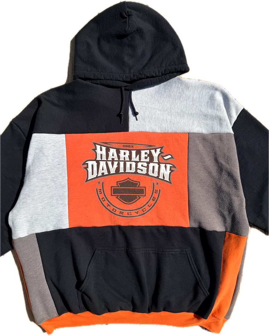 Harley Davidson Patchwork Hoodie