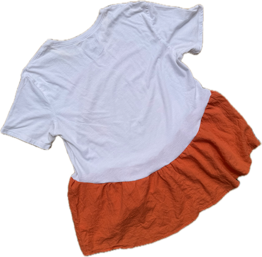 Guns N Roses Peach Ruffle Tee