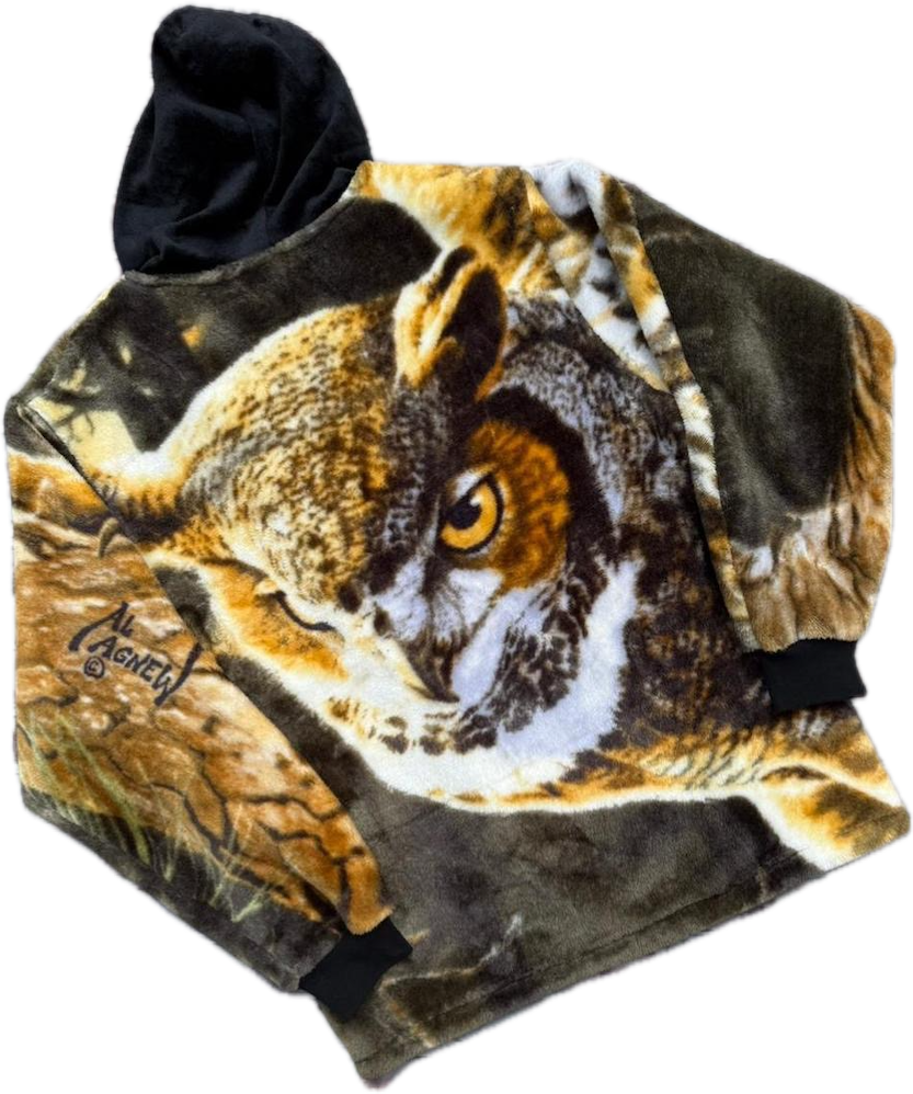 Owl Fleece Blanket Hoodie
